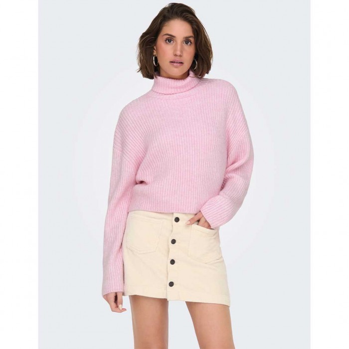 ONLY ONLMELANIE L/S ROLLNECK PULLOVER KNTNOOS PINK