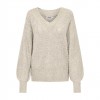 ONLY ONLLUCILLA LS GLITTER V-NECK KNT ECRU ONLY ONLLUCILLA LS GLITTER V-NECK KNT ECRU
