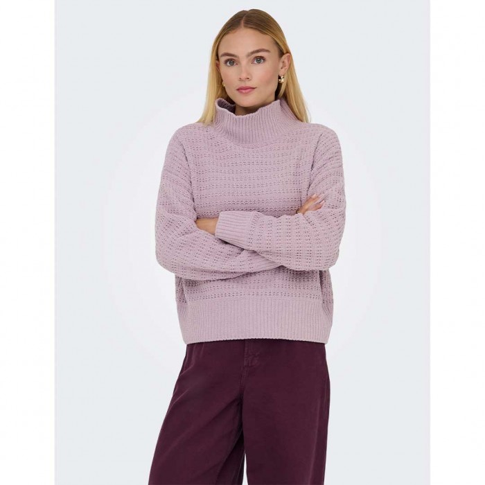 ONLY ONLGLOBE LS HIGHNECK BF KNT LILA
