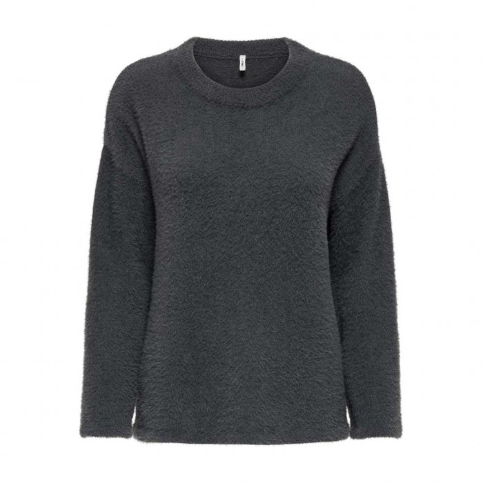 ONLY ONLPETRA LS LOOSE O-NECK CC KNT DARK GRAY