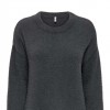 ONLY ONLPETRA LS LOOSE O-NECK CC KNT DARK GRAY ONLY ONLPETRA LS LOOSE O-NECK CC KNT DARK GRAY