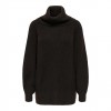 ONLY ONLWHITNEY LIFE LS LOOSE ROLLNECK KNT DARK BROWN