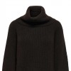 ONLY ONLWHITNEY LIFE LS LOOSE ROLLNECK KNT DARK BROWN