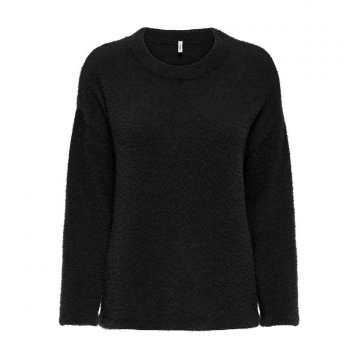 ONLY ONLPETRA LS LOOSE O-NECK CC KNT BLACK