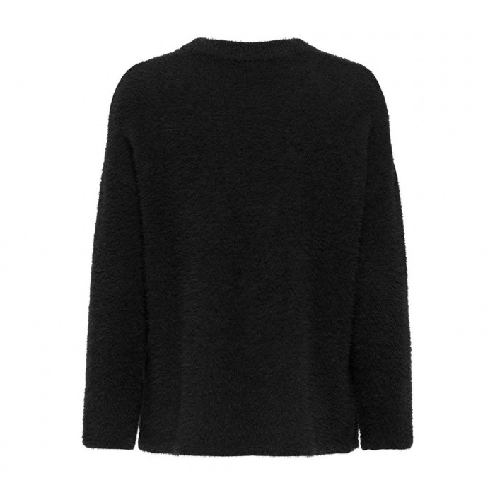 ONLY ONLPETRA LS LOOSE O-NECK CC KNT BLACK