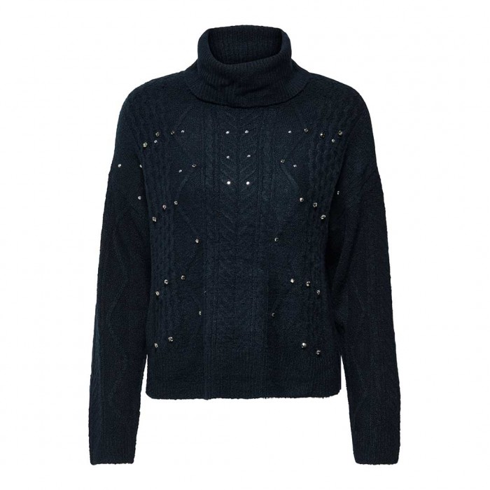 ONLY ONLELSIE LS CABEL BLING ROLLNECK CC KNT BLUE