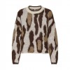 ONLY ONLEDELIE LIFE LS JQ O-NECK KNT BROWN/BEIGE ONLY ONLEDELIE LIFE LS JQ O-NECK KNT BROWN/BEIGE