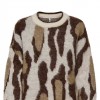 ONLY ONLEDELIE LIFE LS JQ O-NECK KNT BROWN/BEIGE ONLY ONLEDELIE LIFE LS JQ O-NECK KNT BROWN/BEIGE