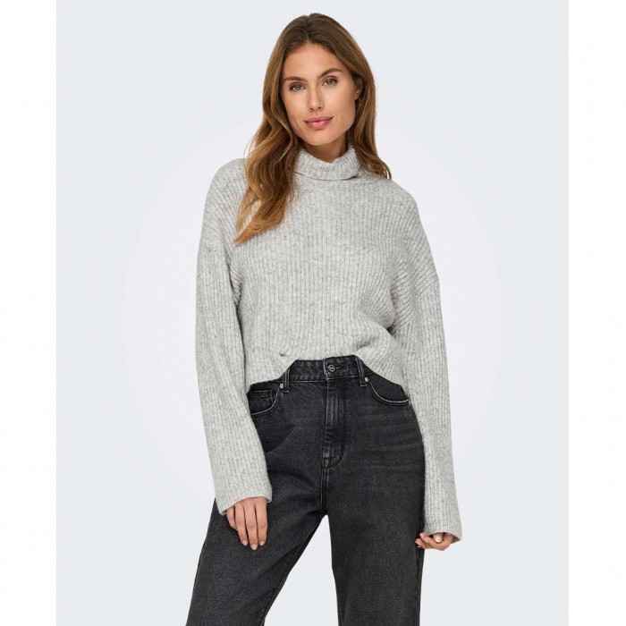 ONLY ONLMELANIE L/S ROLLNECK PULLOVER KNTNOOS LIGHT GREY