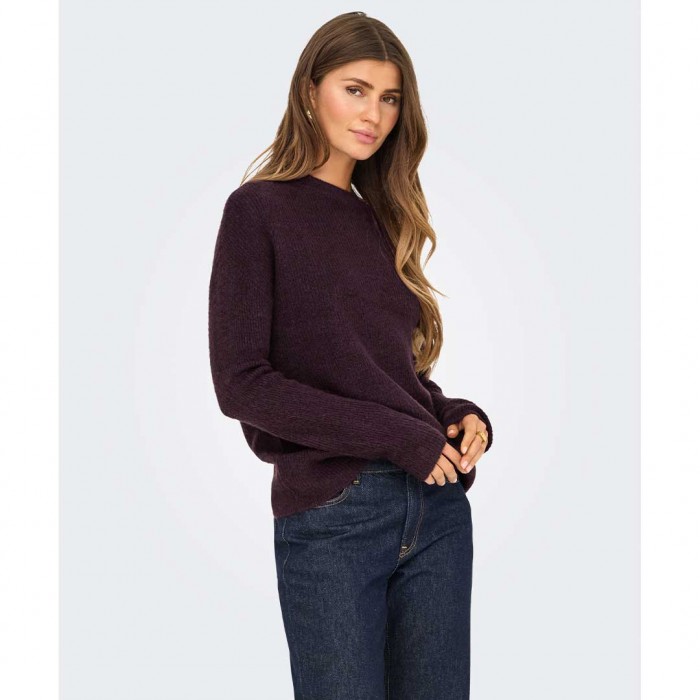 ONLY ONLCAMILLA O-NECK L/S PULLOVER NOOS KNT BORDO