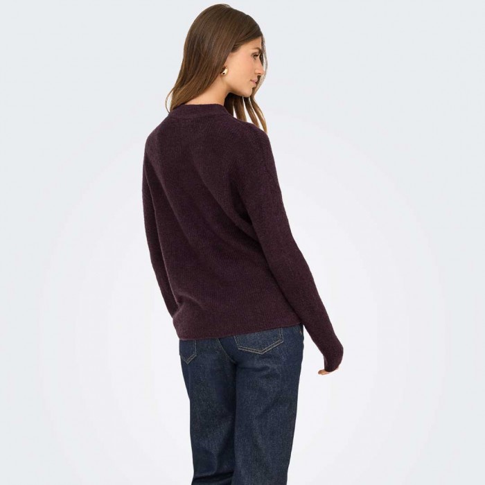 ONLY ONLCAMILLA O-NECK L/S PULLOVER NOOS KNT BORDO