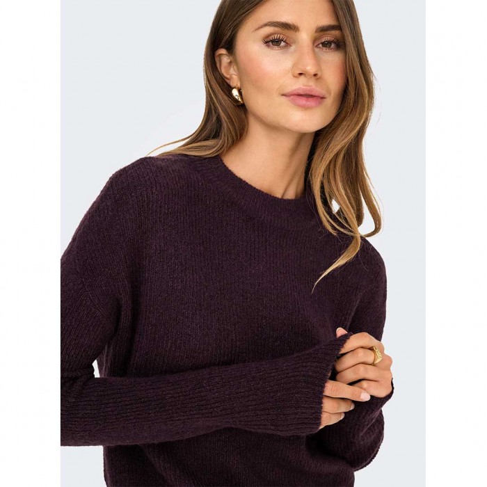 ONLY ONLCAMILLA O-NECK L/S PULLOVER NOOS KNT BORDO