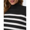 ONLY ONLBARI L/S HIGHNECK KNT NOOS BLACK/WHITE ONLY ONLBARI L/S HIGHNECK KNT NOOS BLACK/WHITE