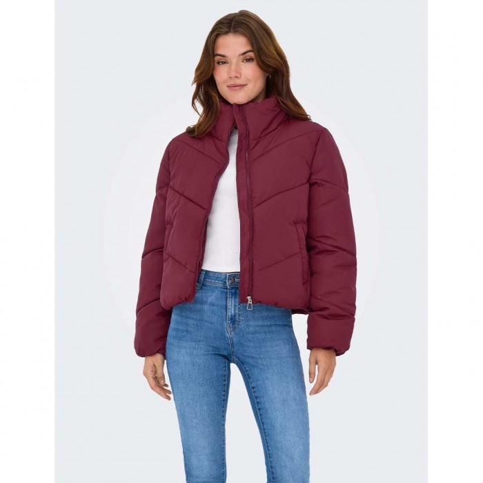 ONLY ONLMAGGI LIFE SOLID PUFFER CC OTW DARK RED