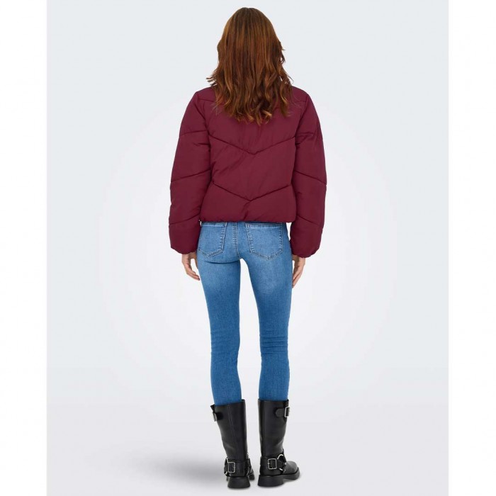 ONLY ONLMAGGI LIFE SOLID PUFFER CC OTW DARK RED