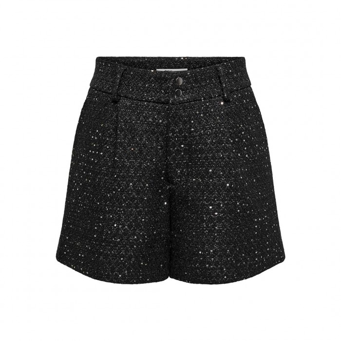 ONLY ONLAMILIA-CAMI HW BOUCLE SHORTS TLR CS BLACK