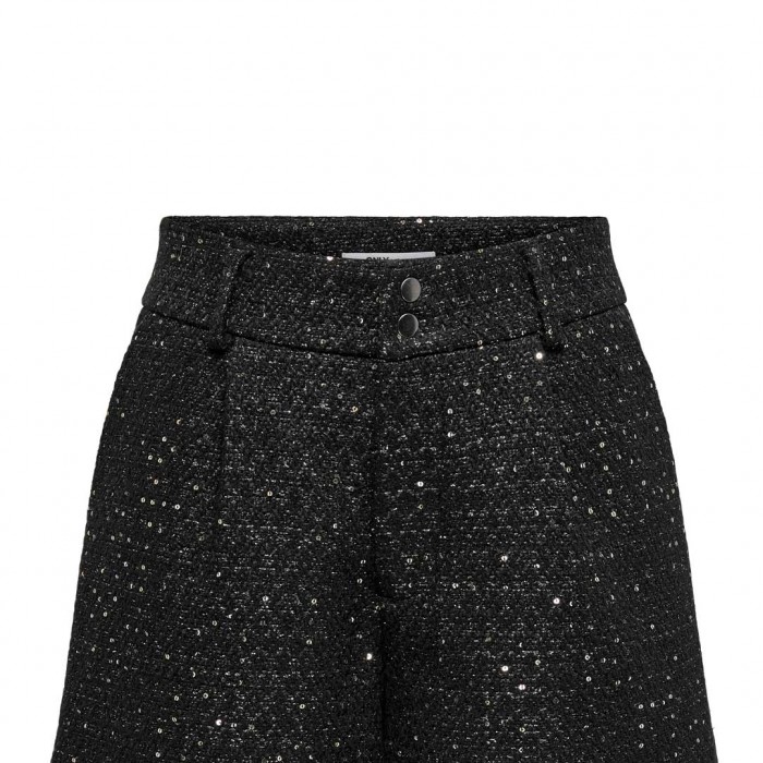 ONLY ONLAMILIA-CAMI HW BOUCLE SHORTS TLR CS BLACK
