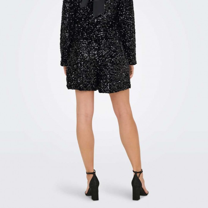 ONLY ONLCONFIDENCE NEW SEQUINS SHORTS JRS BLACK
