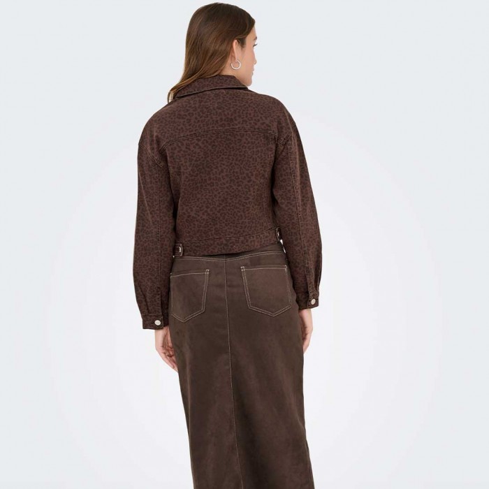 ONLY ONLANLIE-ANIMAL L/S JACKET CC PNT BROWN