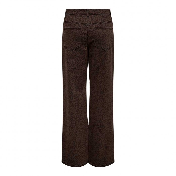 ONLY ONLMADISON HW WIDE ANIMAL PANT CC PNT BROWN