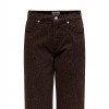 ONLY ONLMADISON HW WIDE ANIMAL PANT CC PNT BROWN