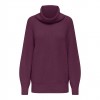 ONLY ONLWHITNEY LIFE LS LOOSE ROLLNECK KNT BORDO
