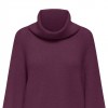 ONLY ONLWHITNEY LIFE LS LOOSE ROLLNECK KNT BORDO