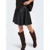 ONLY ONLNEW LUNA FAUX LEATHER A SKIRT OTW BLACK