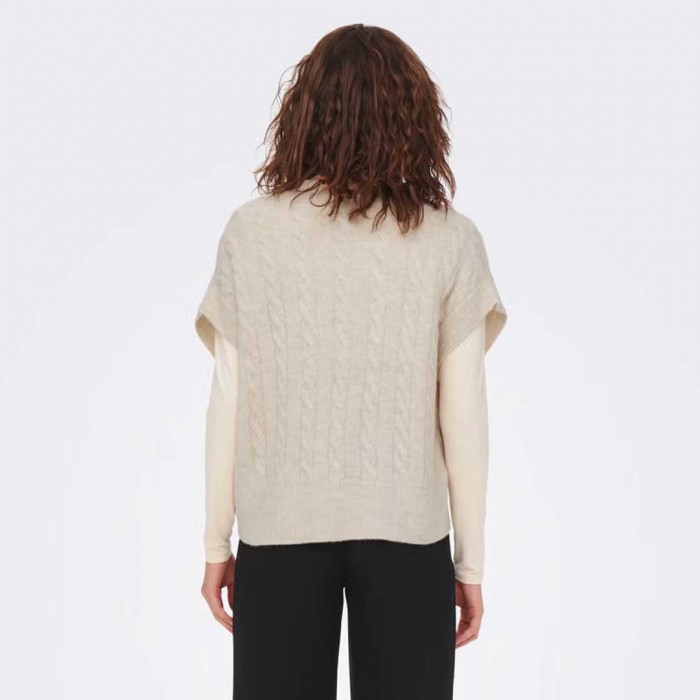 ONLY ONLMELODY VEST KNT NOOS ECRU