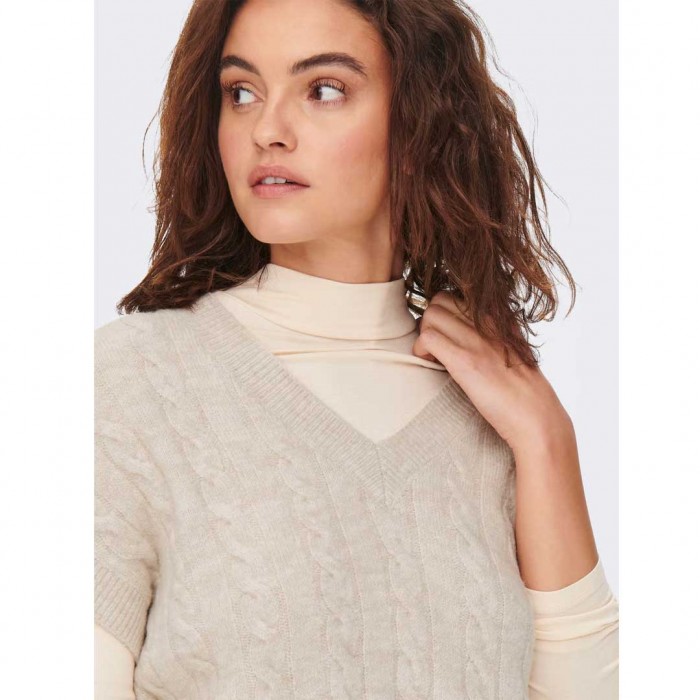ONLY ONLMELODY VEST KNT NOOS ECRU