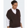 ONLY ONLMELODY VEST KNT NOOS BROWN