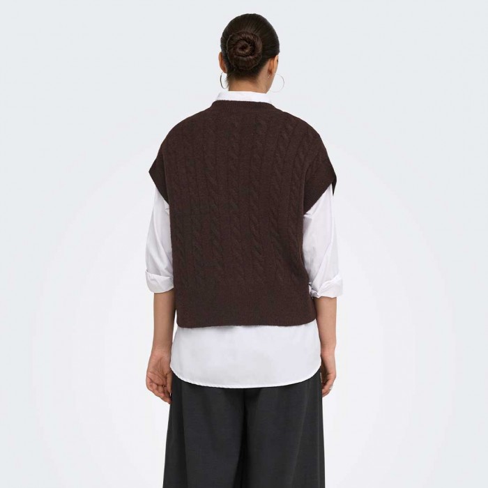 ONLY ONLMELODY VEST KNT NOOS BROWN