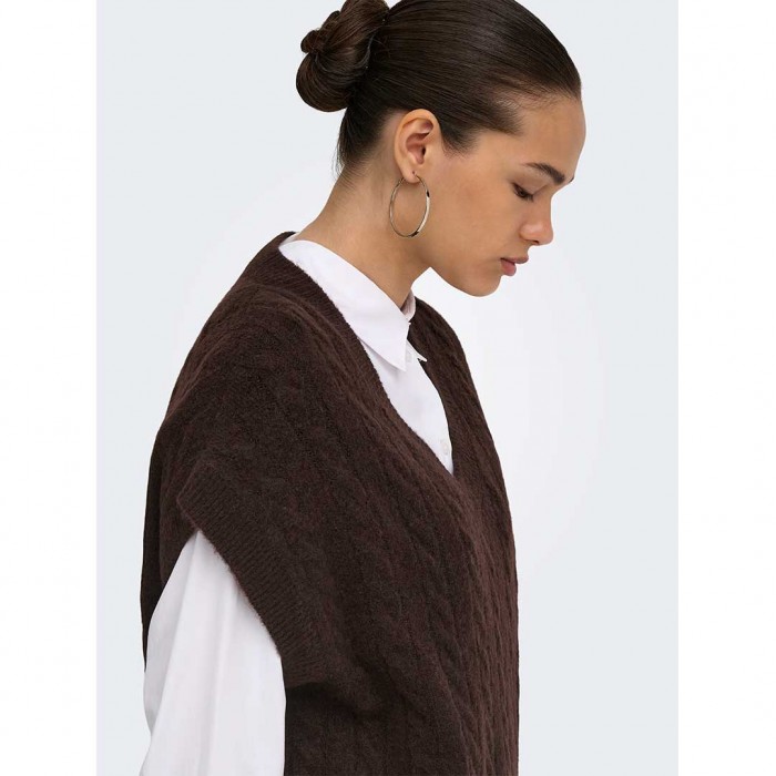 ONLY ONLMELODY VEST KNT NOOS BROWN