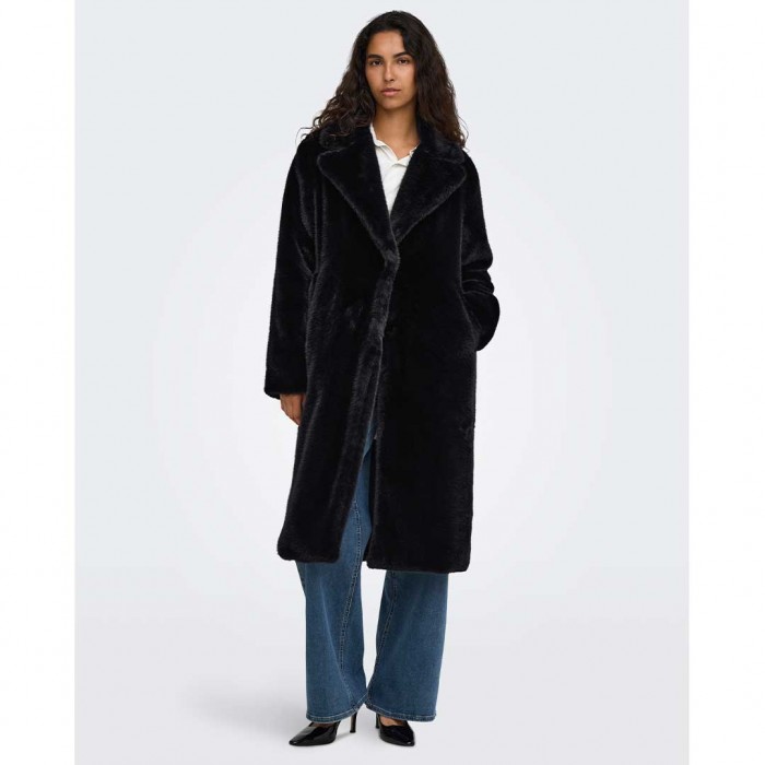 ONLY ONLEMILIE FAUX FUR COAT OTW BLACK