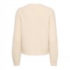 ONLY ONLZAGGIE LS BUTTON V-NECK CARDI KNT ECRU