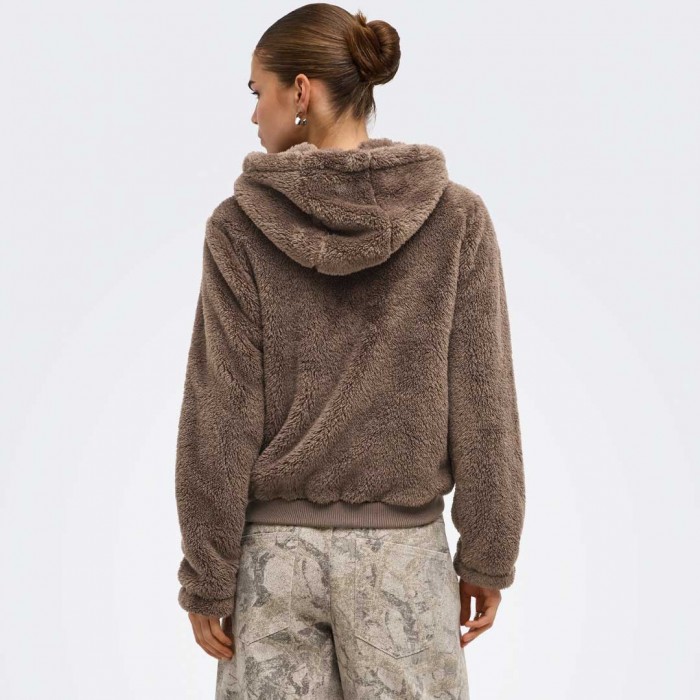 ONLY ONLNEWANNA CONTACT SHERPA JKT OTW NOOS BROWN