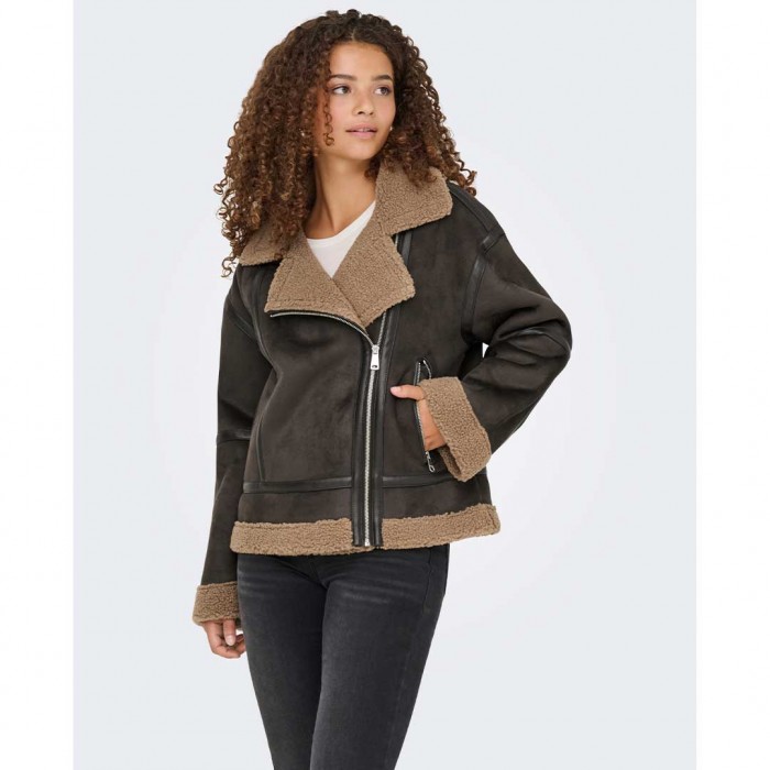 ONLY ONLKENDRA BOND OVERSIZJACKET CC OTW BROWN