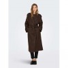 ONLY ONLDEAR-TRILLION LONG BELT COAT PNT NOOS DARK BROWN