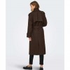 ONLY ONLDEAR-TRILLION LONG BELT COAT PNT NOOS DARK BROWN