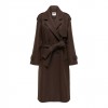 ONLY ONLDEAR-TRILLION LONG BELT COAT PNT NOOS DARK BROWN