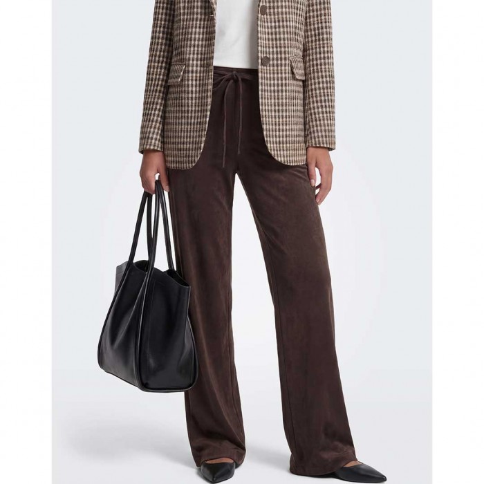 ONLY ONLRIMA MW STRING FAUX SUEDE PANT PNT BROWN