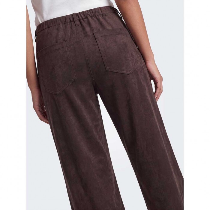 ONLY ONLRIMA MW STRING FAUX SUEDE PANT PNT BROWN