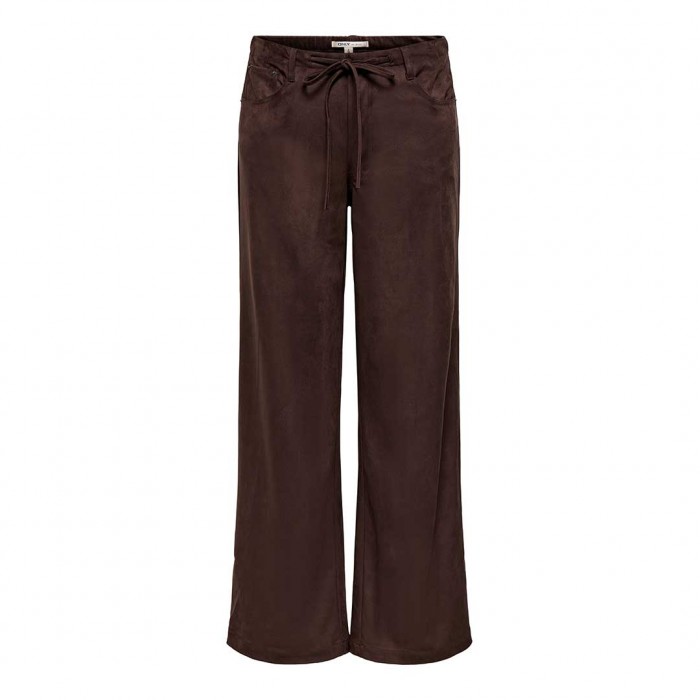 ONLY ONLRIMA MW STRING FAUX SUEDE PANT PNT BROWN