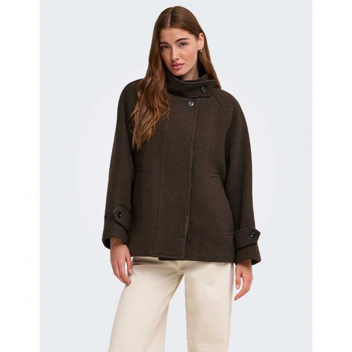 ONLY ONLSIVA WOOL JACKET OTW BROWN