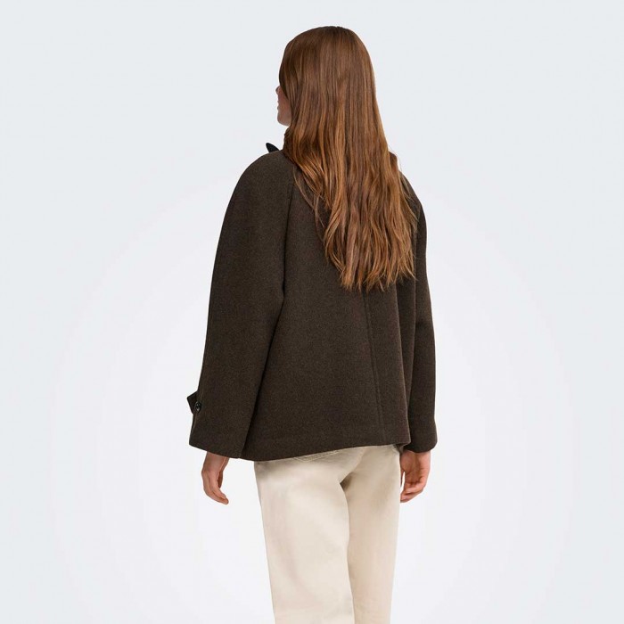 ONLY ONLSIVA WOOL JACKET OTW BROWN