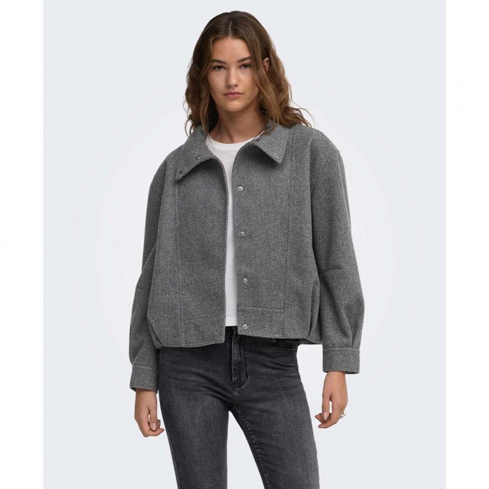 ONLY ONLASTA HIGH COLLAR BOMBER JACKET OTW DARK GRAY