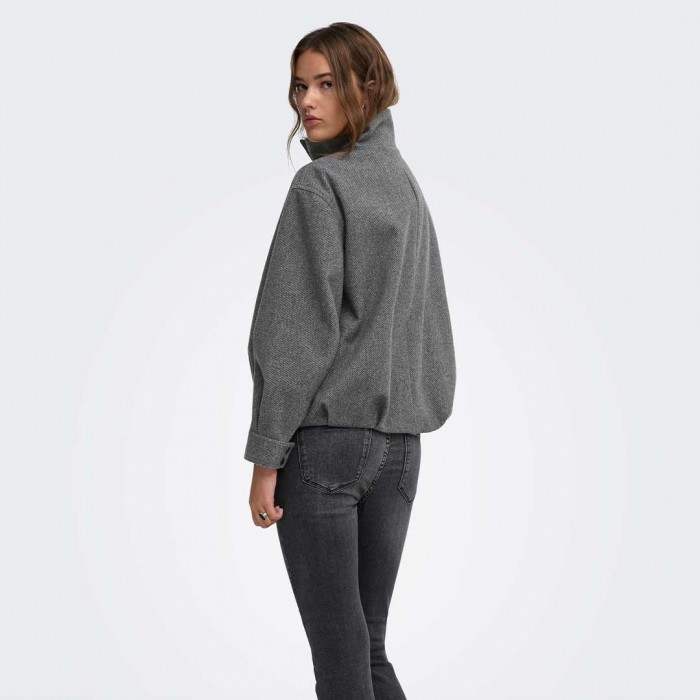 ONLY ONLASTA HIGH COLLAR BOMBER JACKET OTW DARK GRAY