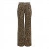 ONLY ONLMADISON HW WIDE ANIMAL PANT PNT BEIGE