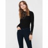 ONLY ONLTILDE L/S HIGH NECK LACE TOP JRS NOOS BLACK