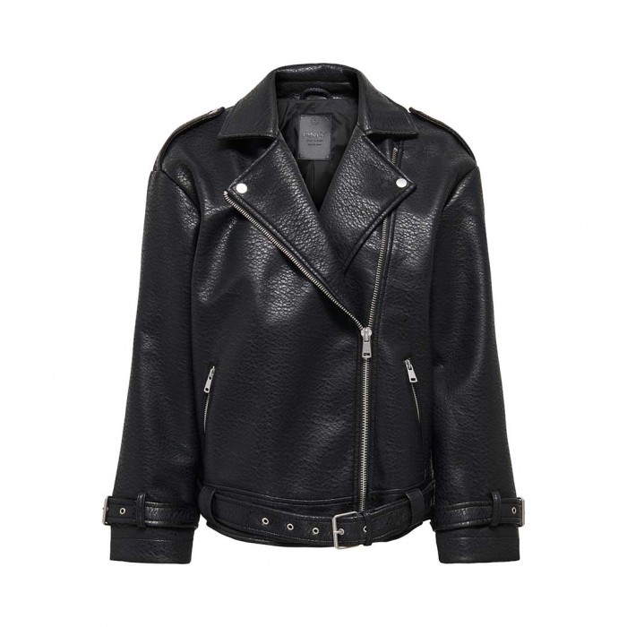 ONLY ONLSOFT FAUX LEATHER OVS. BIKER CC OTW BLACK